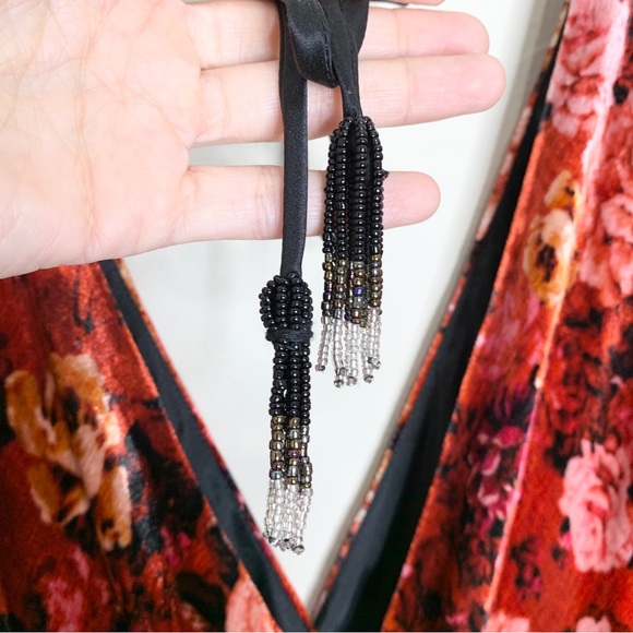 NEW Johnny Was Alanis Velvet Floral Maxi Dress (Sz XL) Red Rose Multi - Picture 10 of 15